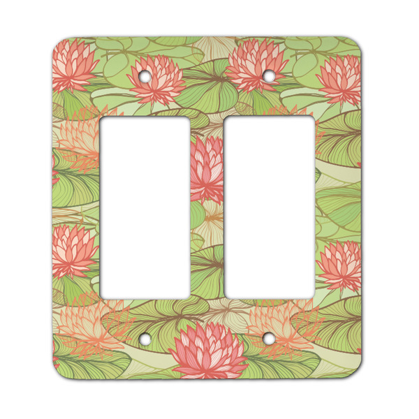Custom Lily Pads Rocker Style Light Switch Cover - Two Switch