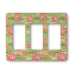 Lily Pads Rocker Style Light Switch Cover - Three Switch
