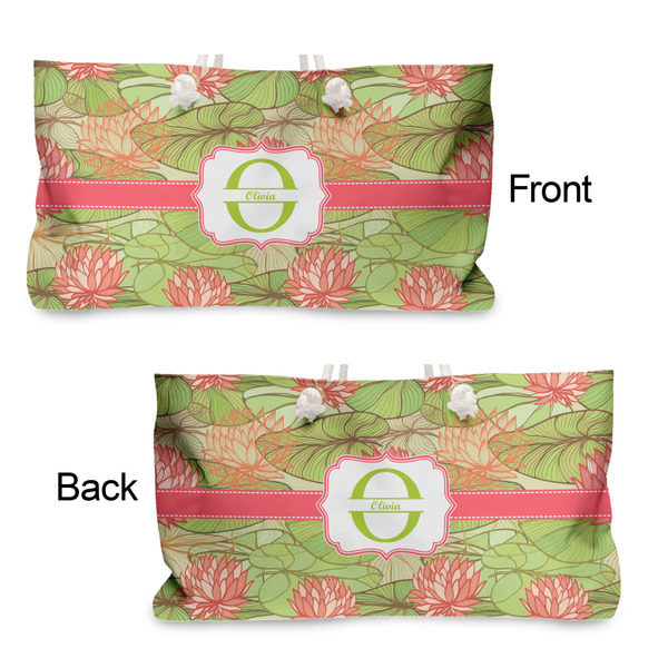 Lily Pads Large Rope Tote - From & Back View