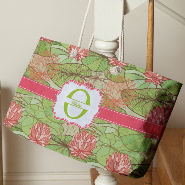 Lily Pads Large Rope Tote - Life Style