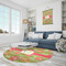 Lily Pads Round Area Rug - IN CONTEXT