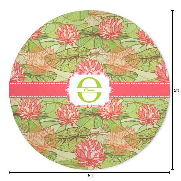 Lily Pads Round Area Rug - Size