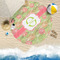 Lily Pads Round Beach Towel Lifestyle
