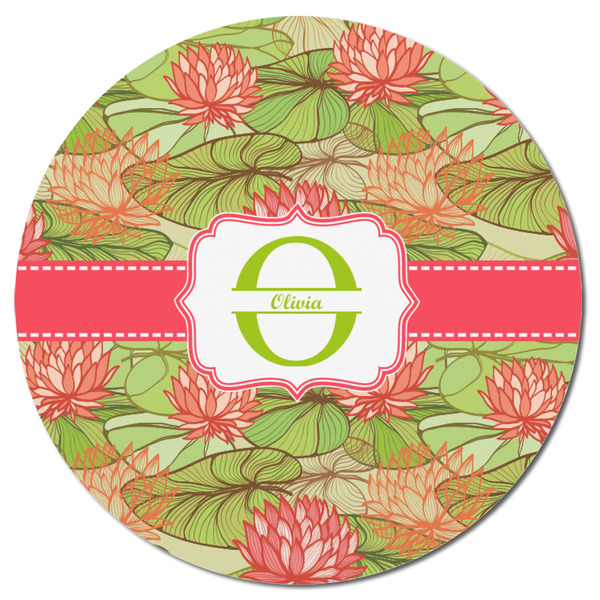 Lily Pads Round Fridge Magnet - FRONT