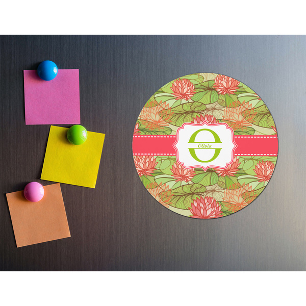 Lily Pads Round Fridge Magnet - LIFESTYLE