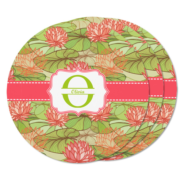 Lily Pads Round Fridge Magnet - THREE