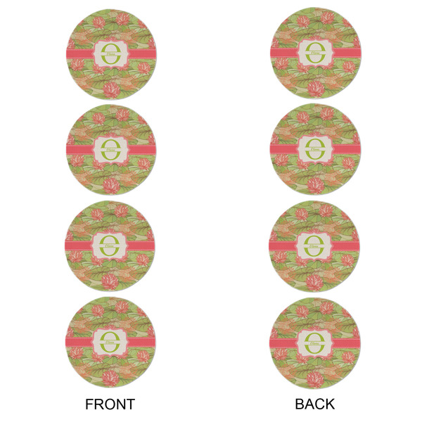 Lily Pads Round Linen Placemats - APPROVAL Set of 4 (double sided)