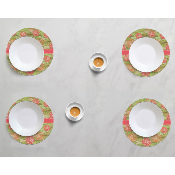 Lily Pads Round Linen Placemats - LIFESTYLE (set of 4)