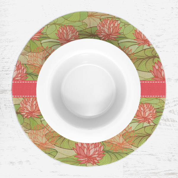 Lily Pads Round Linen Placemats - LIFESTYLE (single)