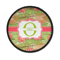 Lily Pads Iron On Round Patch w/ Name and Initial