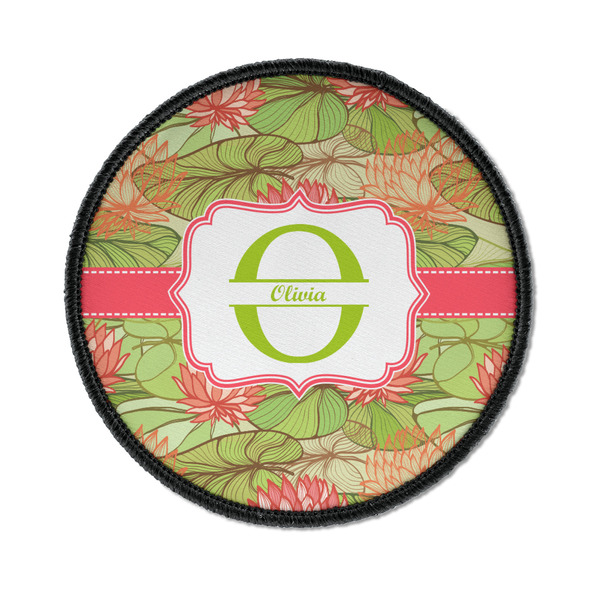 Custom Lily Pads Iron On Round Patch w/ Name and Initial