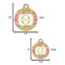 Lily Pads Round Pet ID Tag - Large - Comparison Scale