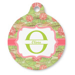 Lily Pads Round Pet ID Tag (Personalized)