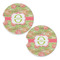Lily Pads Sandstone Car Coasters - Set of 2