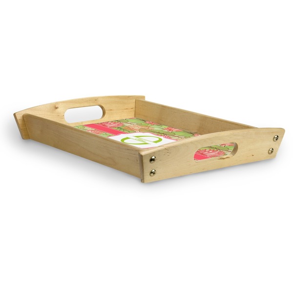 Lily Pads Serving Tray Wood Small - Corner