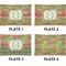 Lily Pads Set of Rectangular Appetizer / Dessert Plates (Approval)