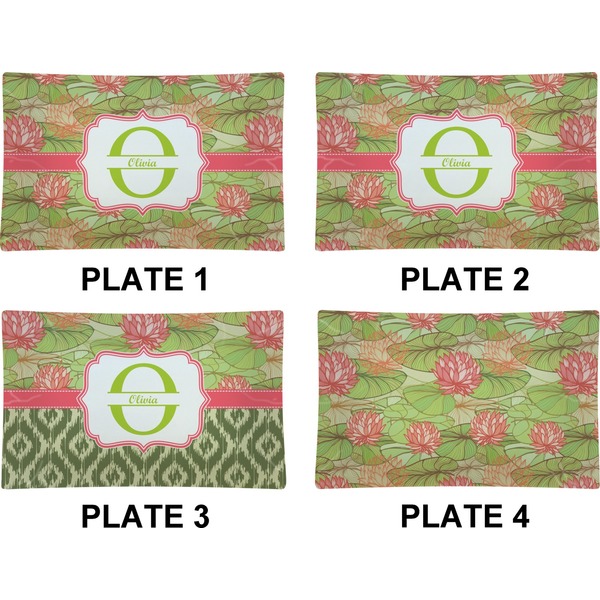Lily Pads Set of Rectangular Dinner Plates (Approval)