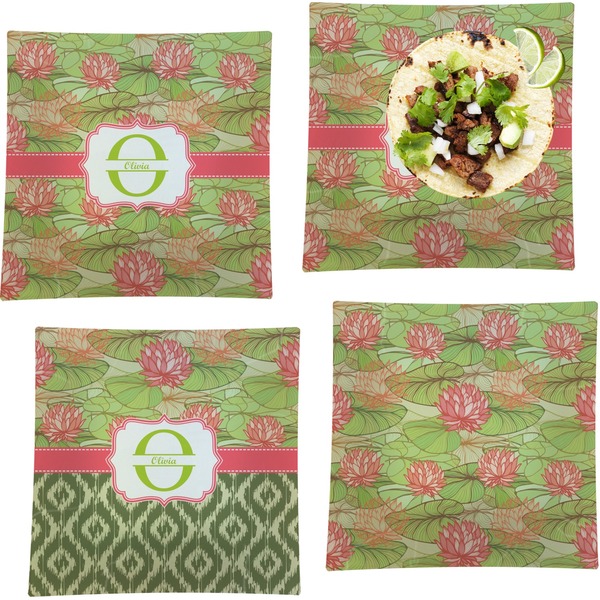 Lily Pads Set of Square Dinner Plates