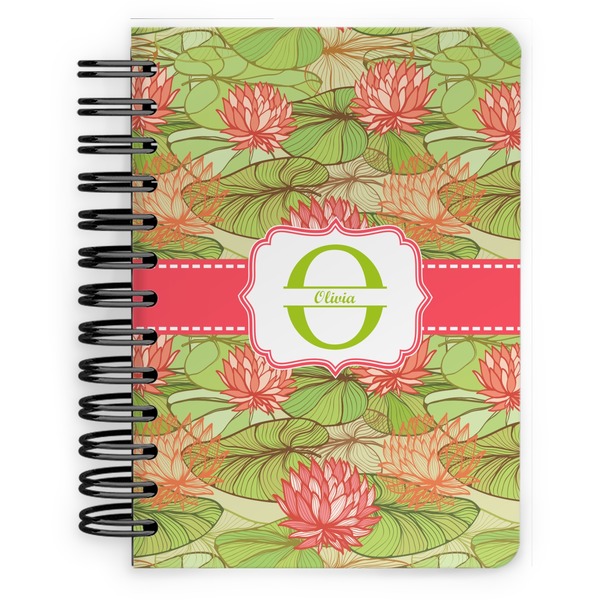 Custom Lily Pads Spiral Notebook - 5x7 w/ Name and Initial