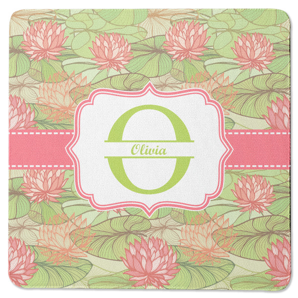 Lily Pads Square Coaster Rubber Back - Single