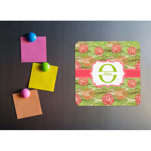 Lily Pads Square Fridge Magnet - LIFESTYLE