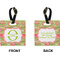 Lily Pads Square Luggage Tag (Front + Back)