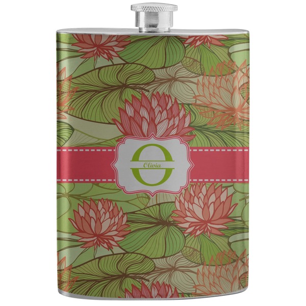 Custom Lily Pads Stainless Steel Flask (Personalized)