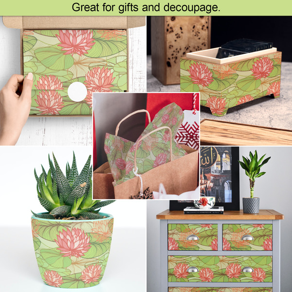 Lily Pads Tissue Paper - In Use Collage