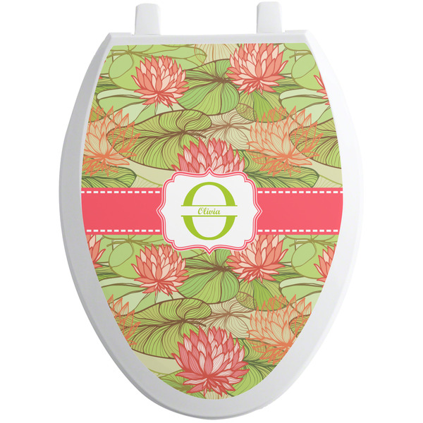Custom Lily Pads Toilet Seat Decal - Elongated (Personalized)