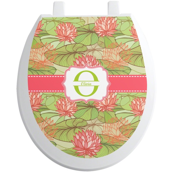 Custom Lily Pads Toilet Seat Decal (Personalized)