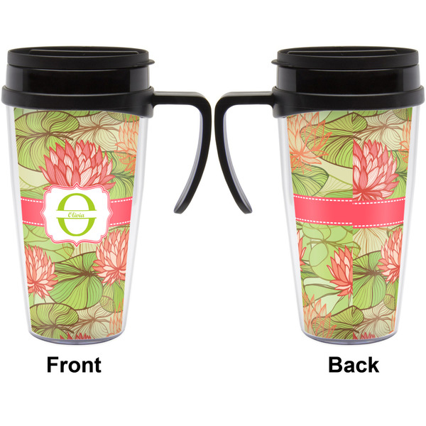 Lily Pads Travel Mug with Black Handle - Approval