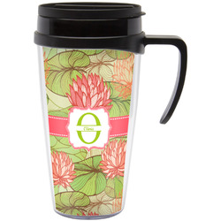 Lily Pads Acrylic Travel Mug with Handle (Personalized)