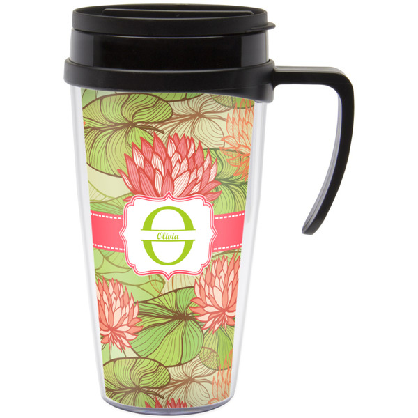 Custom Lily Pads Acrylic Travel Mug with Handle (Personalized)
