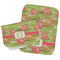 Lily Pads Two Rectangle Burp Cloths - Open & Folded