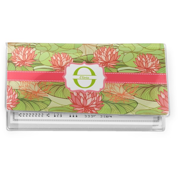 Custom Lily Pads Vinyl Checkbook Cover (Personalized)