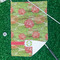 Lily Pads Waffle Weave Golf Towel - In Context