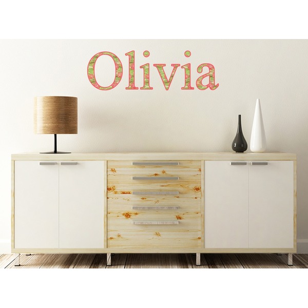 Lily Pads Wall Name Decal On Wooden Desk