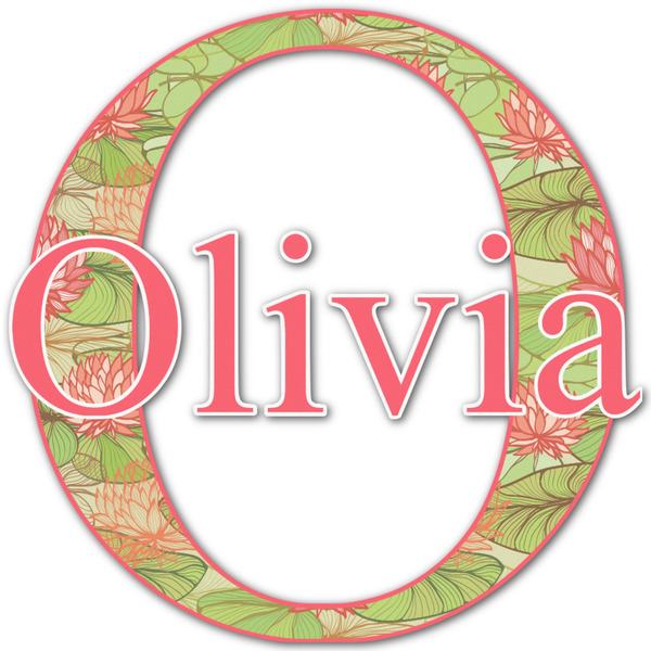 Custom Lily Pads Name & Initial Decal - Custom Sized (Personalized)