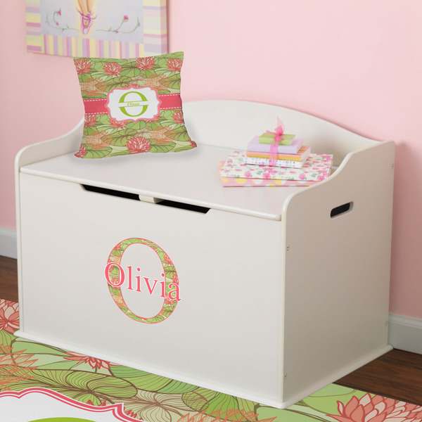 Lily Pads Wall Name & Initial Small on Toy Chest