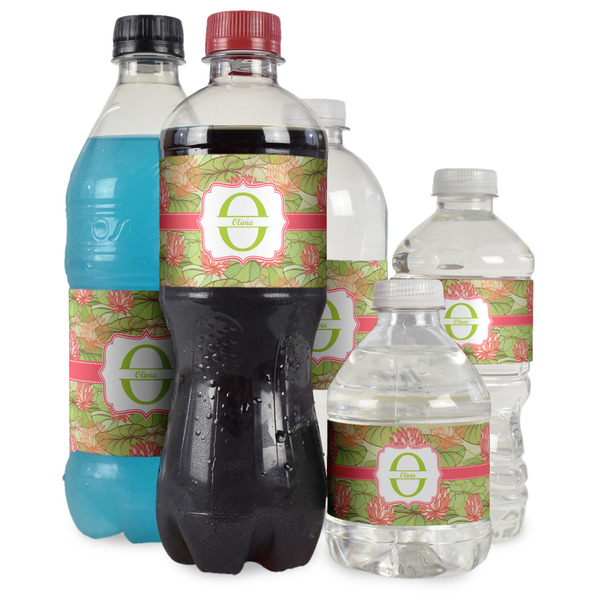 Lily Pads Water Bottle Label - Multiple Bottle Sizes