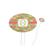 Lily Pads 7" Oval Plastic Stir Sticks - White - Single Sided (Personalized)