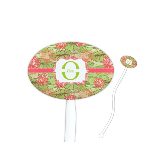 Custom Lily Pads Oval Plastic Stir Sticks (Personalized)