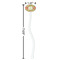 Lily Pads White Plastic 7" Stir Stick - Oval - Dimensions