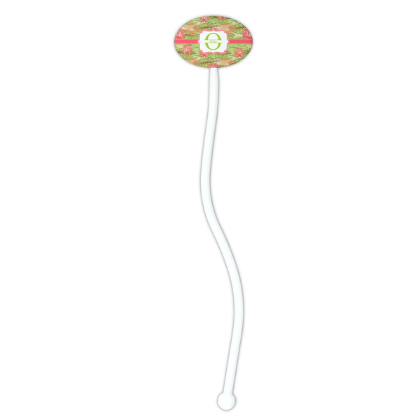 Lily Pads White Plastic 7" Stir Stick - Oval - Single Stick