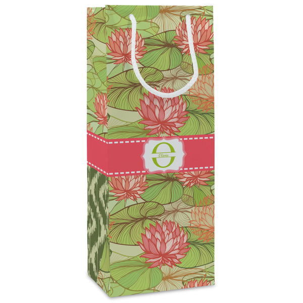 Custom Lily Pads Wine Gift Bags - Gloss (Personalized)