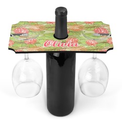 Lily Pads Wine Bottle & Glass Holder (Personalized)