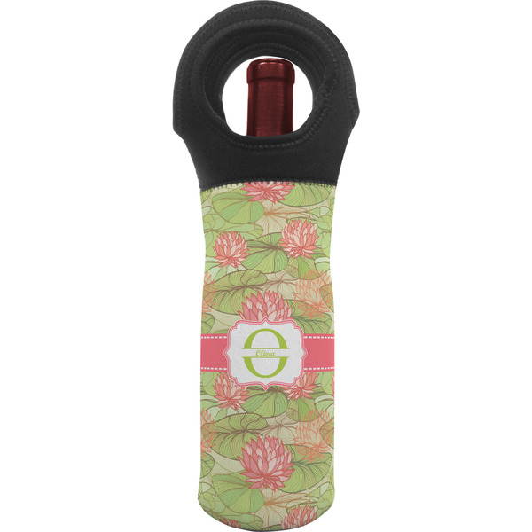 Custom Lily Pads Wine Tote Bag (Personalized)