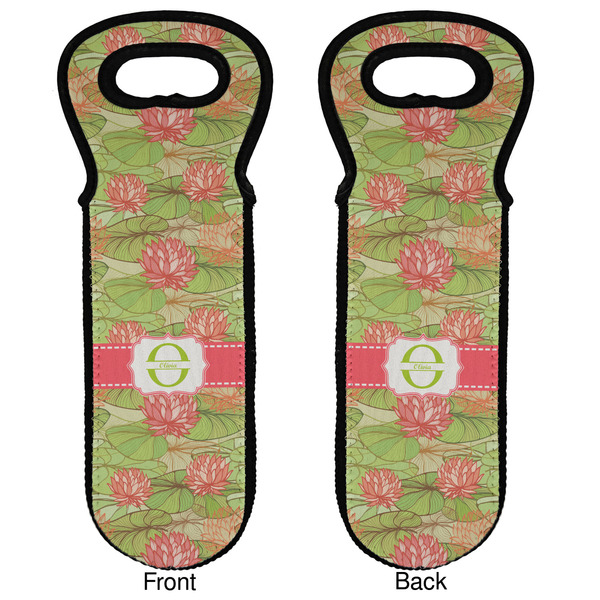 Lily Pads Wine Tote Front & Back