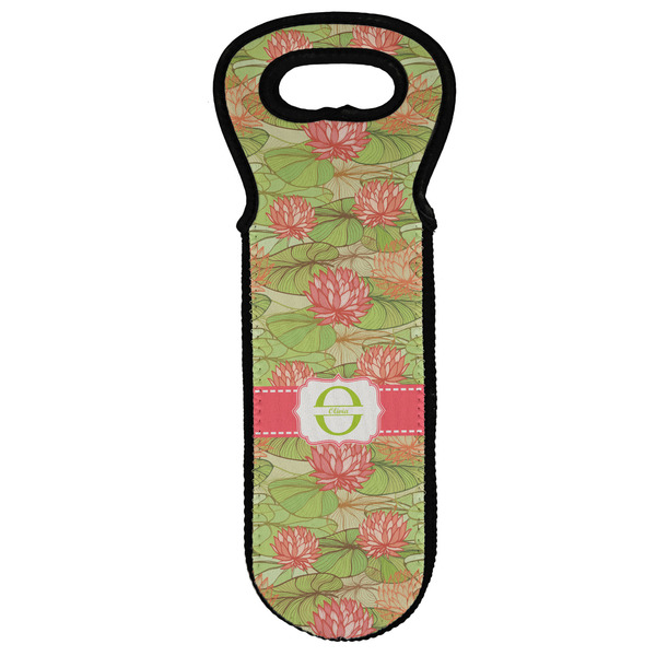 Custom Lily Pads Wine Tote Bag (Personalized)