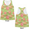 Lily Pads Womens Racerback Tank Tops - Medium - Front and Back